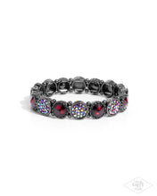 Load image into Gallery viewer, Timelessly Twinkling and Take A Moment - Red and Black Metal Necklace and Bracelet - Pink Diamond 2024