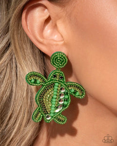 Paparazzi Earring PREORDER ~ May 2025 Life of the Party - Turtle Tapestry