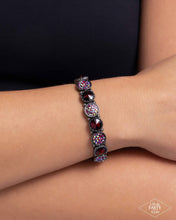 Load image into Gallery viewer, Timelessly Twinkling and Take A Moment - Red and Black Metal Necklace and Bracelet - Pink Diamond 2024