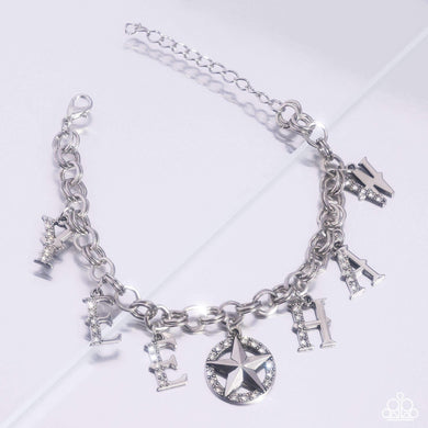 Yeehaw Yell White Charm Bracelet