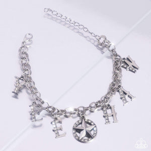Yeehaw Yell White Charm Bracelet