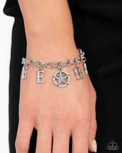 Yeehaw Yell White Charm Bracelet