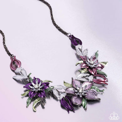Floral Protocol Multi Purple Necklace
