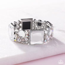 Load image into Gallery viewer, Glam to the Max - White Stretchy Bracelet