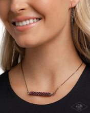 Load image into Gallery viewer, Timelessly Twinkling and Take A Moment - Red and Black Metal Necklace and Bracelet - Pink Diamond 2024