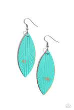Load image into Gallery viewer, Leather Lounge - Blue Earrings