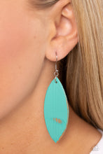 Load image into Gallery viewer, Leather Lounge - Blue Earrings