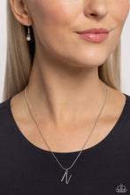 Load image into Gallery viewer, Letter of the Law - White - N Necklace