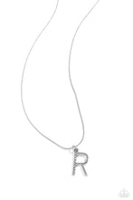 Load image into Gallery viewer, Letter of the Law - White - R Necklace