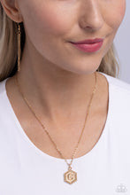 Load image into Gallery viewer, Emblematic Elegance - Gold - C Necklace