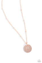 Load image into Gallery viewer, Initial Elegance - Rose Gold - D Necklace