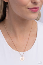 Load image into Gallery viewer, Initial Elegance - Rose Gold - H Necklace