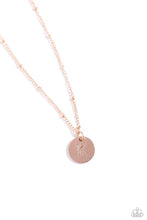 Load image into Gallery viewer, Initial Elegance - Rose Gold - K Necklace