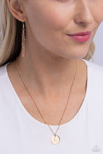 Load image into Gallery viewer, Initial Elegance - Rose Gold - L Necklace
