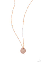 Load image into Gallery viewer, Initial Elegance - Rose Gold - Q Necklace