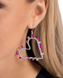 HEART of Your World - Pink Earrings