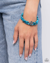 Load image into Gallery viewer, Turtle Talisman - Blue Coil Bracelet