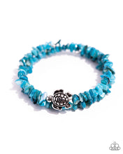 Load image into Gallery viewer, Turtle Talisman - Blue Coil Bracelet