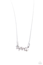 Load image into Gallery viewer, Birth Month Bling - April - Silver Necklace