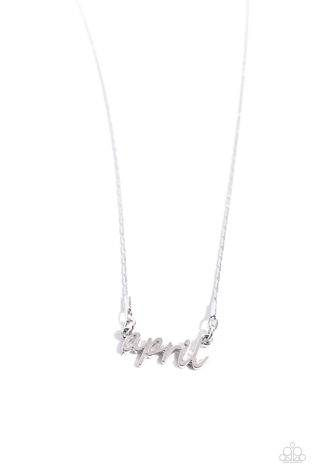 Birth Month Bling - April - Silver Necklace