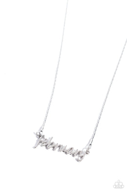 Birth Month Bling - February - Silver Necklace