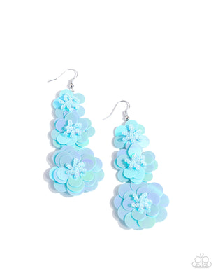 Beaded Bouquet - Blue Earrings