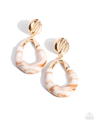 High-Sheen Swirls - Gold Earrings