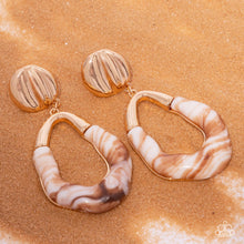 Load image into Gallery viewer, High-Sheen Swirls - Gold Earrings