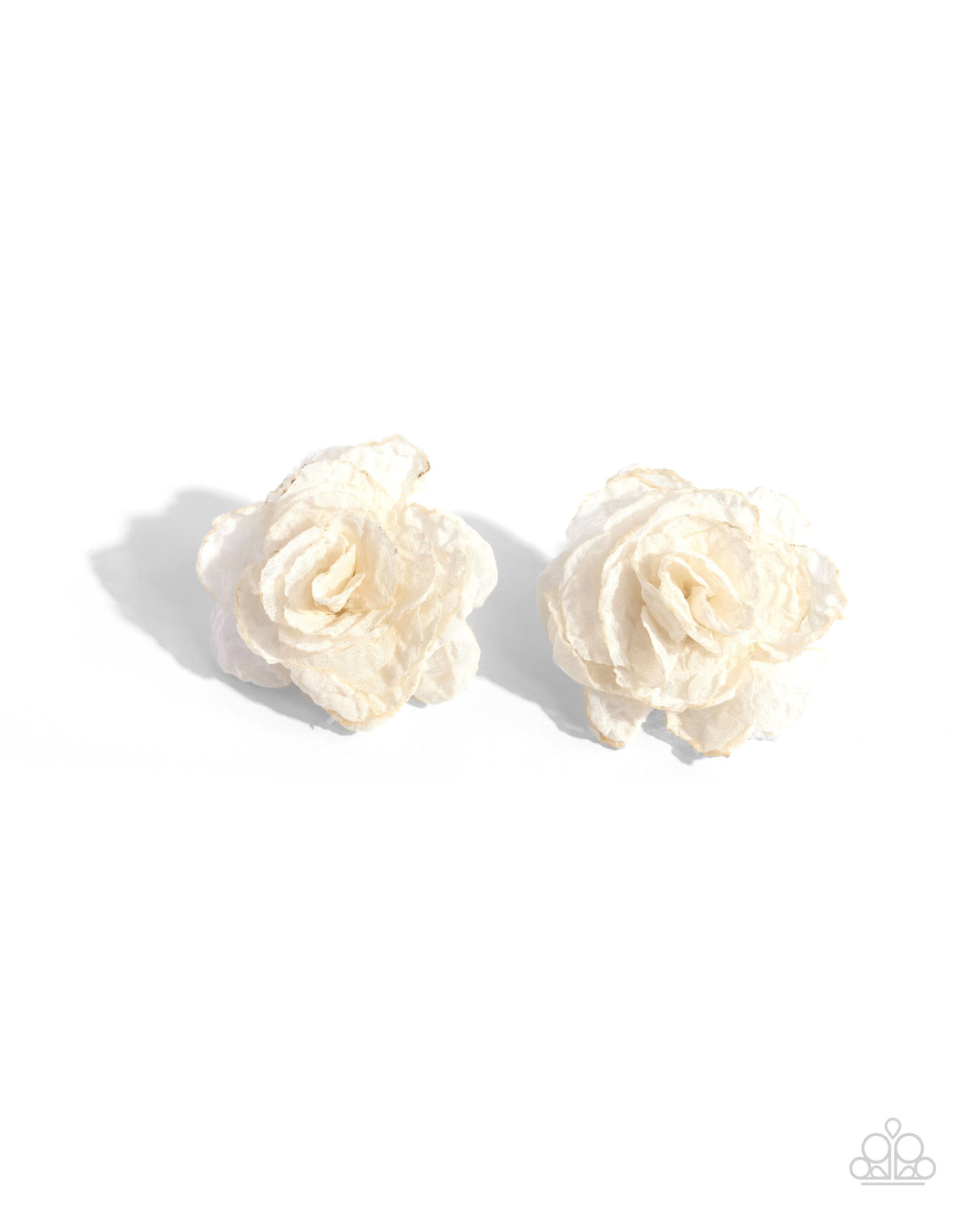 Tulle Twist - White Earrings