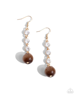 Classy Cadence - Brown Earrings