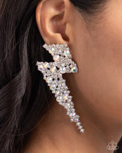 Load image into Gallery viewer, Electric Effulgence - White Earrings
