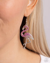 Load image into Gallery viewer, Flamingo Flourish - Pink Earrings