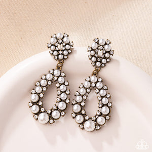 Dapper Debut - Brass Earrings