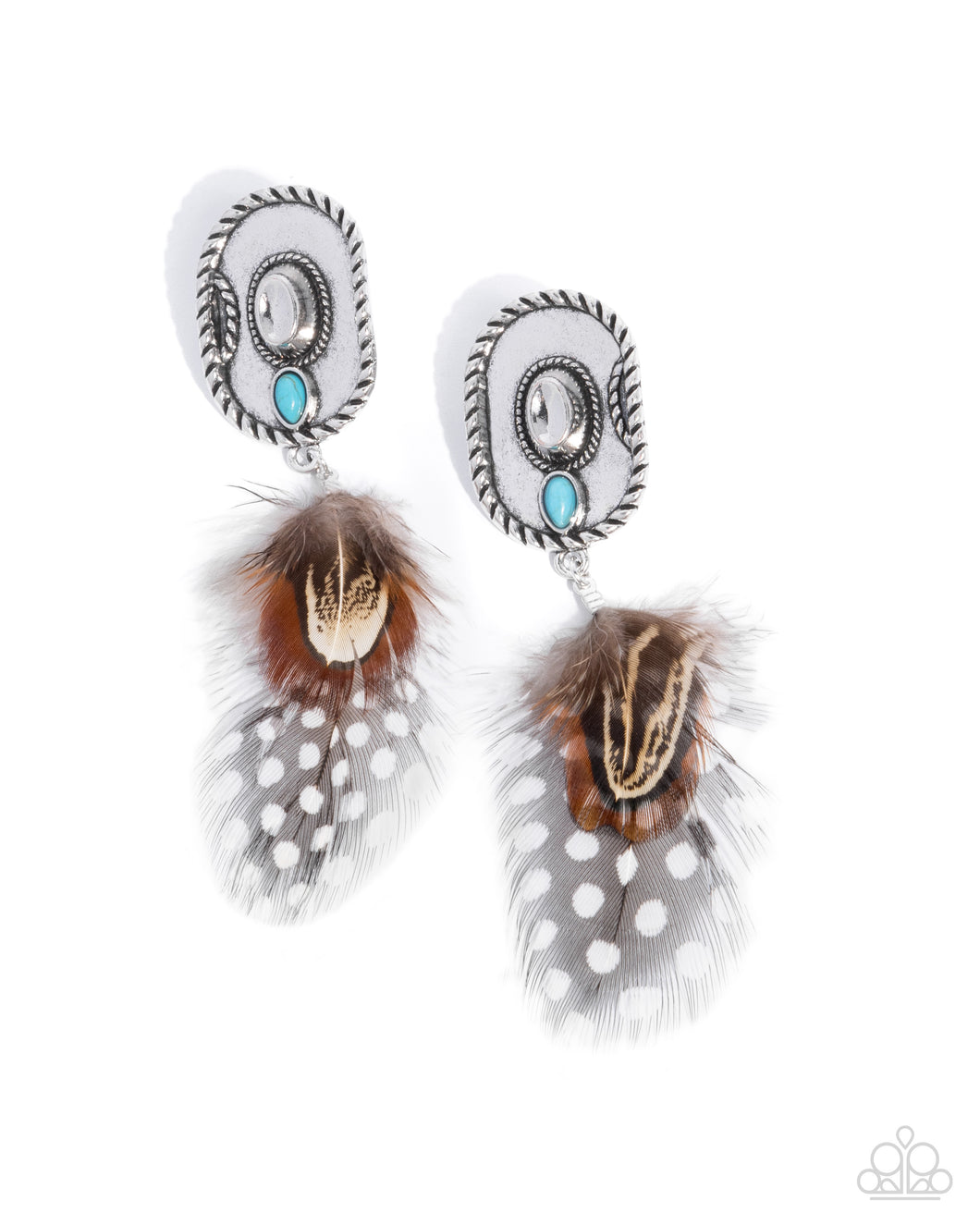 Feathered Fairy Tale - Brown Earrings