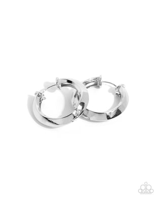 Hinged Homage - Silver Hinge Earrings