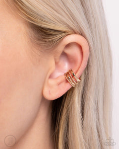 Stacked Spectacle - Gold Earrings