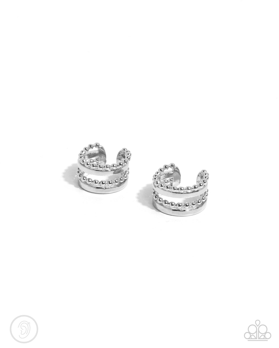 Stacked Spectacle - Silver Earrings