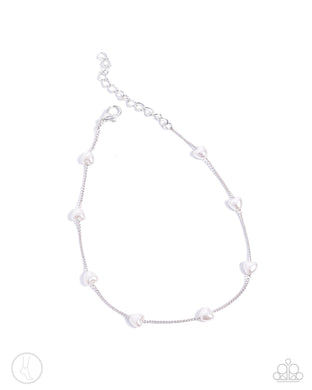 Charming Court - White Anklet