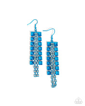 Load image into Gallery viewer, Forceful Fringe - Blue Earrings