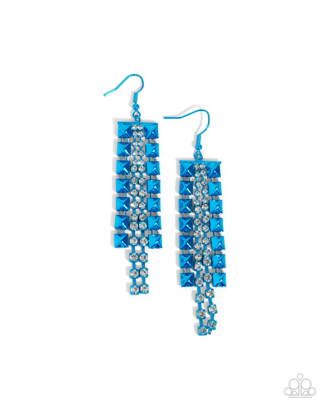 Forceful Fringe - Blue Earrings