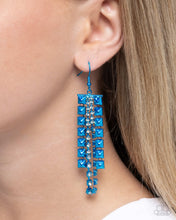 Load image into Gallery viewer, Forceful Fringe - Blue Earrings