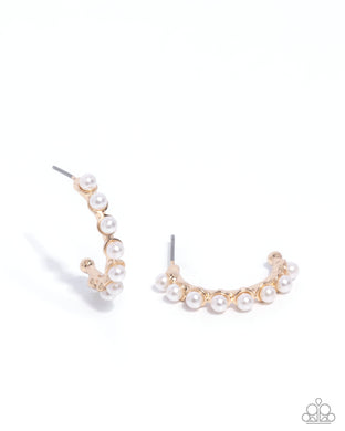 Pearly Passage - Gold Earrings