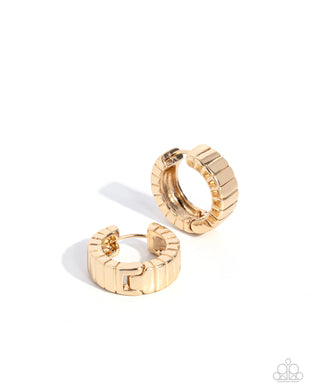 BOLD Up! - Gold Hoop Earrings
