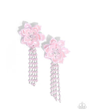 Load image into Gallery viewer, Lotus Length - Pink Earrings