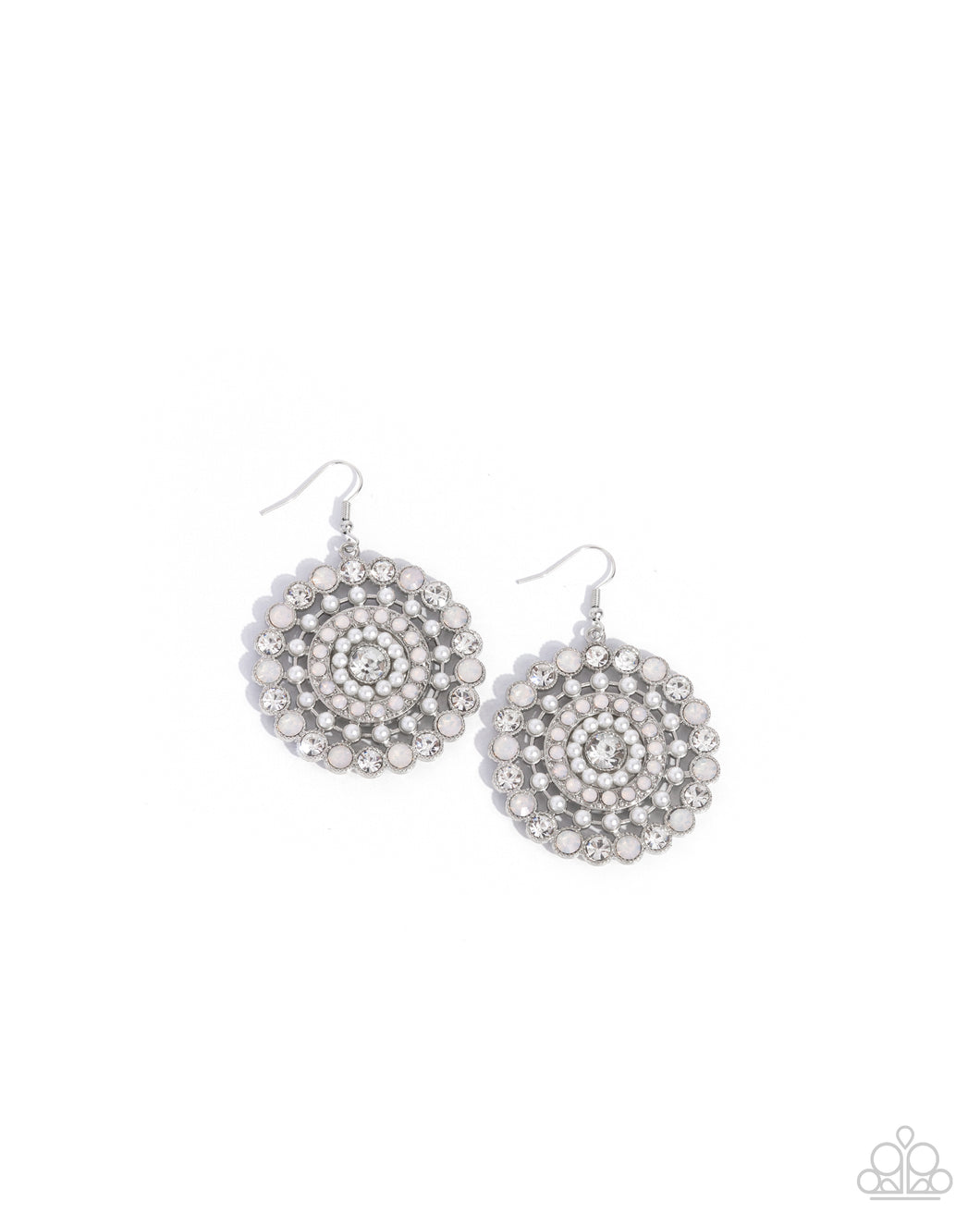 Wreathed Wonderland - White Earrings