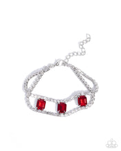 Load image into Gallery viewer, Embedded Elegance - Red Bracelet