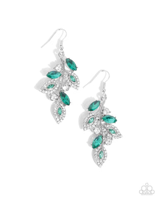 Flourishing Feature - Green Earrings