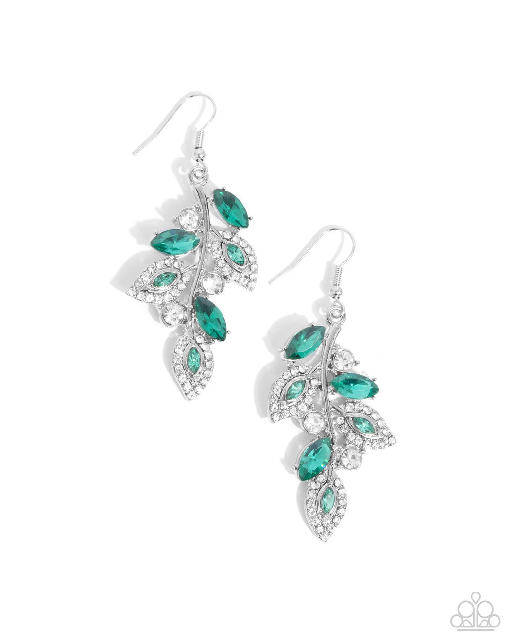 Flourishing Feature - Green Earrings