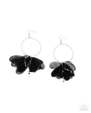 Perennial Perspective - Black Earrings