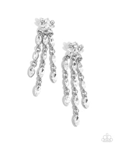 Lively Lure - White Earrings